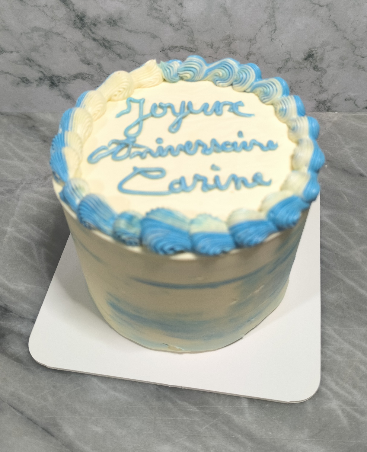 Bento cake bleu